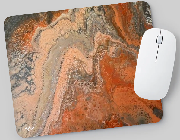 Mousemat, earthy burnt orange